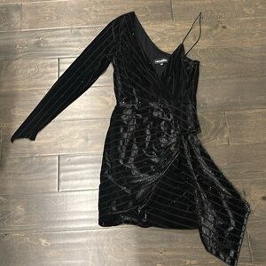 Retrofete velvet & glitter mini dress
